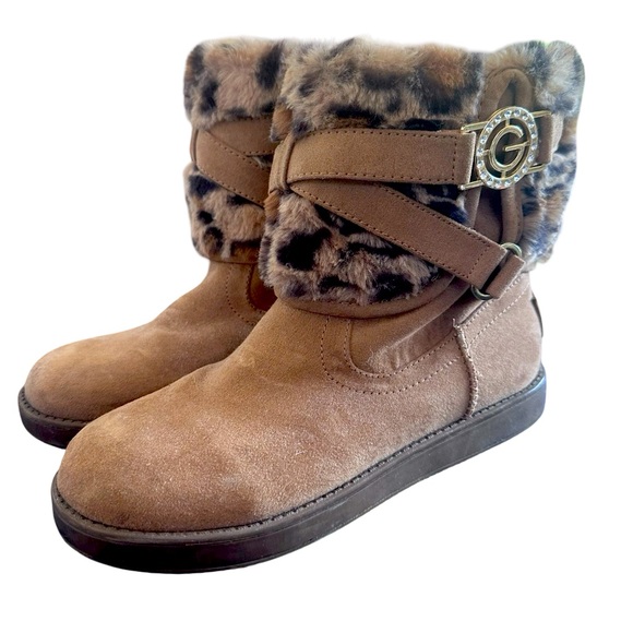 G by Guess Women's Boots Suede and Fur with Rhinestones 6.5 - Picture 1 of 8
